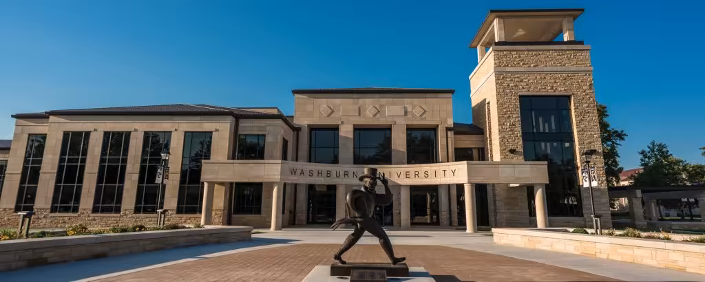 Campus view at Washburn University – why Topeka students should consider Washburn.
