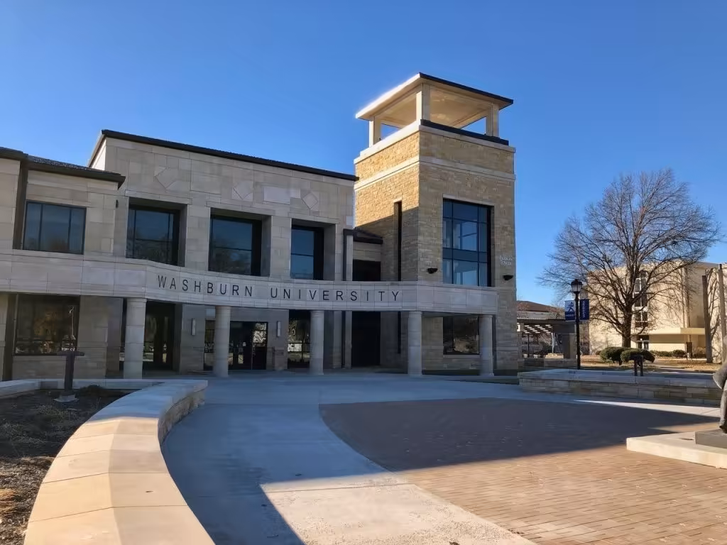 Campus view at Washburn University – why Topeka students should consider Washburn.